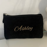 Porte monnaie en velours côtelé personnalisé avec prénom