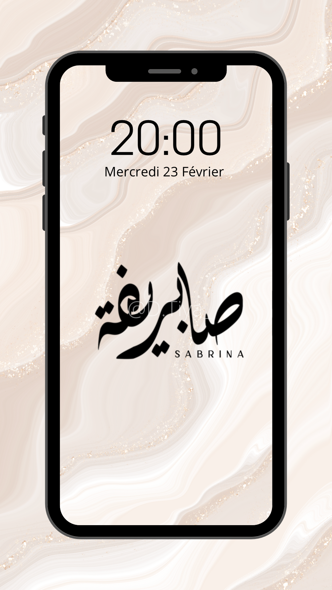 Fond d’écran Calligraphie fond Marbré 1 prénoms