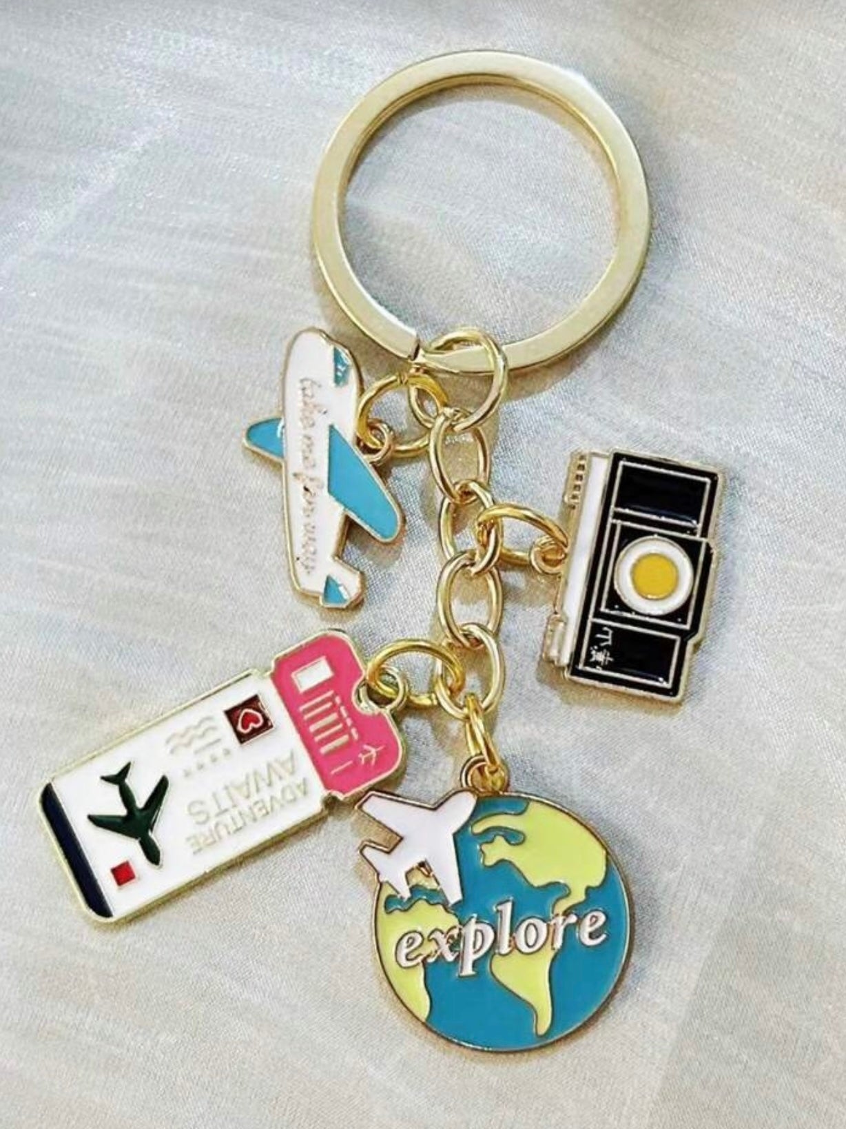 Porte-Clés Voyage Doré