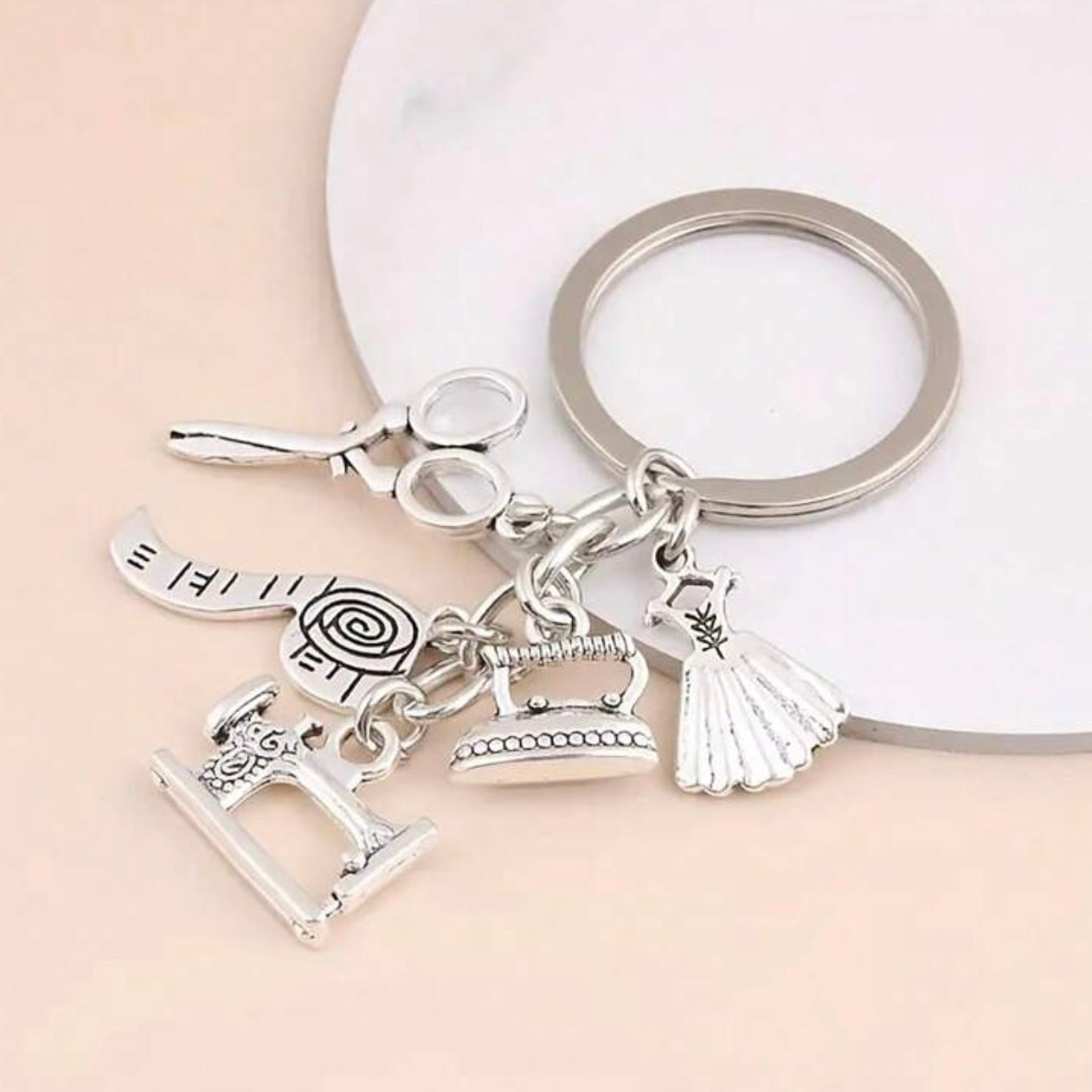 Porte-Clés Couture Argenté